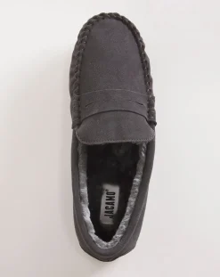 Jacamo Luxury Suede Saddle Loafer Slipper Wide