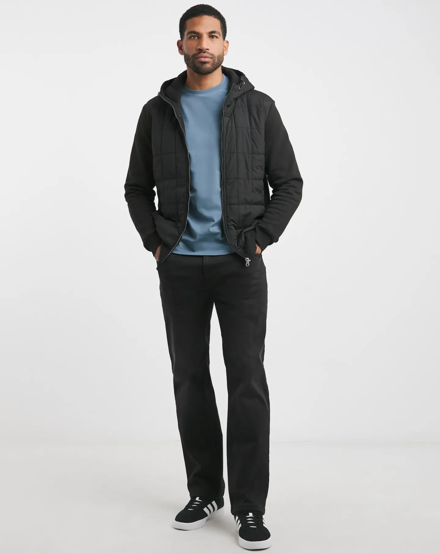 Lyle & Scott Lyle & Scott Hybrid Quilted Zip Through Hoodie