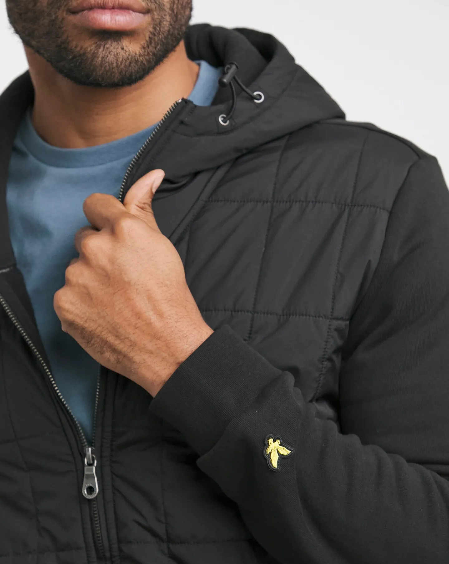 Lyle & Scott Lyle & Scott Hybrid Quilted Zip Through Hoodie