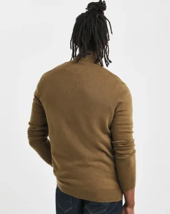 Lyle & Scott Lyle & Scott Brown Cotton Merino 1/4 Zip Jumper