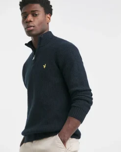Lyle & Scott Lyle & Scott 1/4 Zip Shackers Stitch Jumper