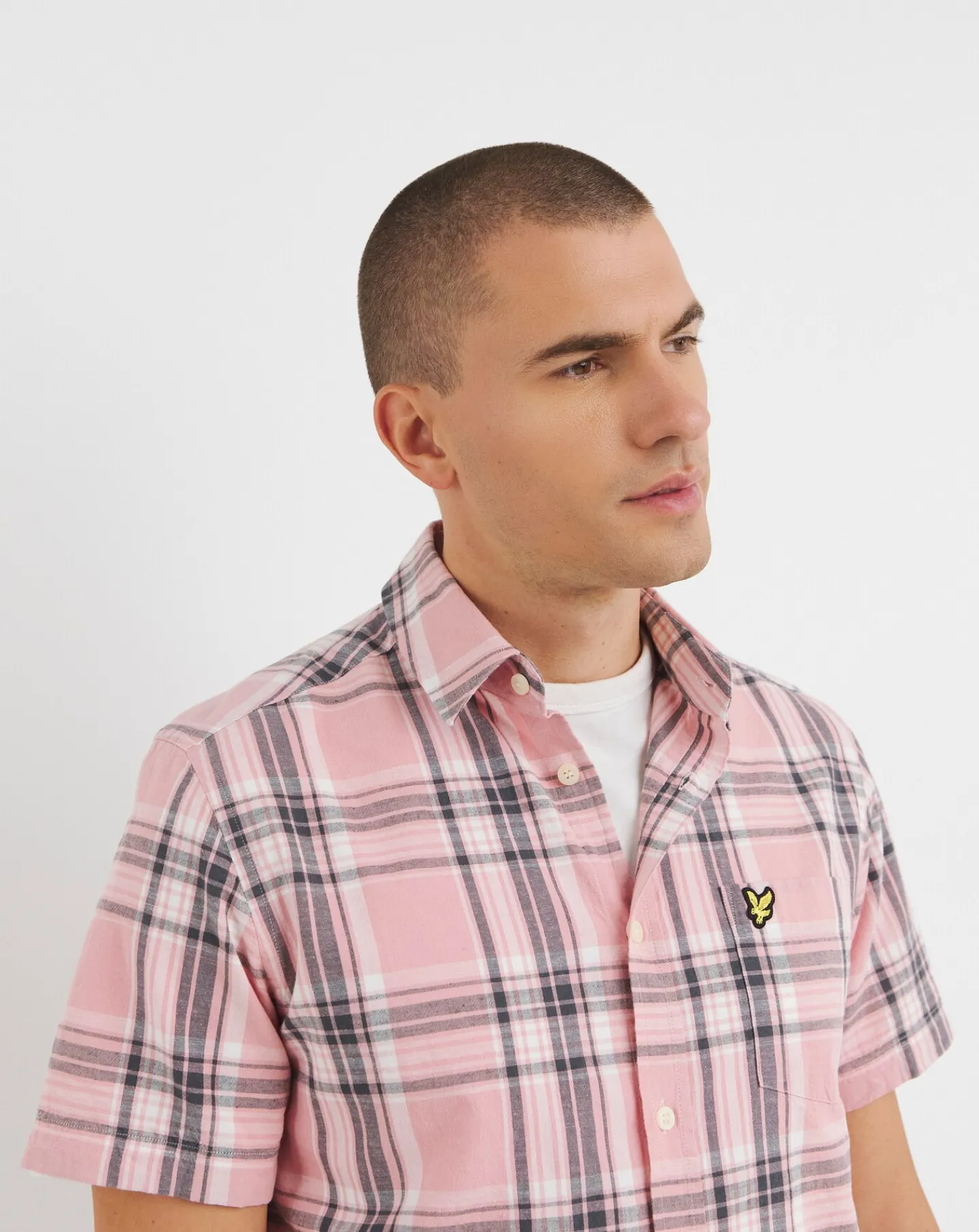 Lyle & Scott Lyle & Scott Pink Linen Check Shirt