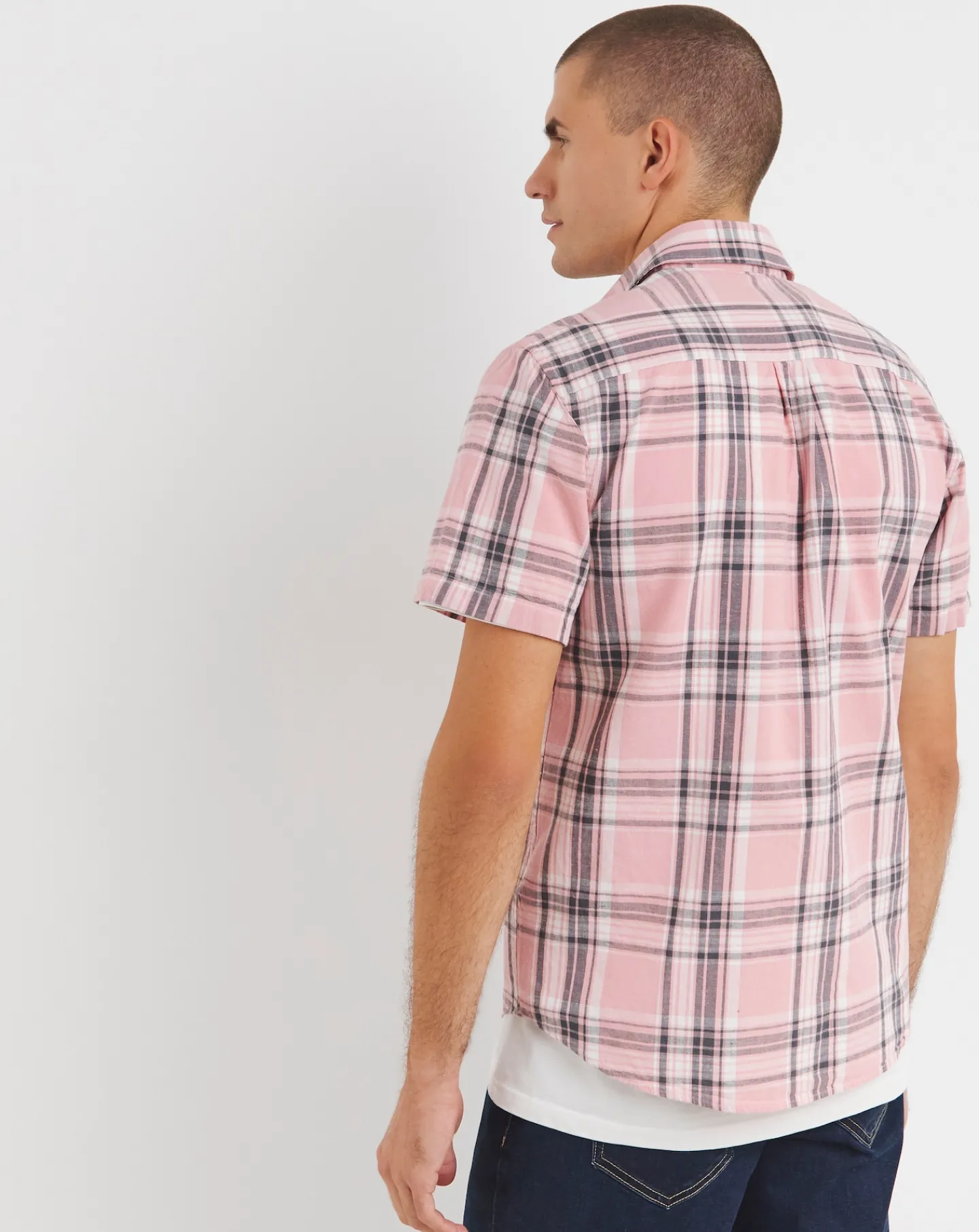 Lyle & Scott Lyle & Scott Pink Linen Check Shirt