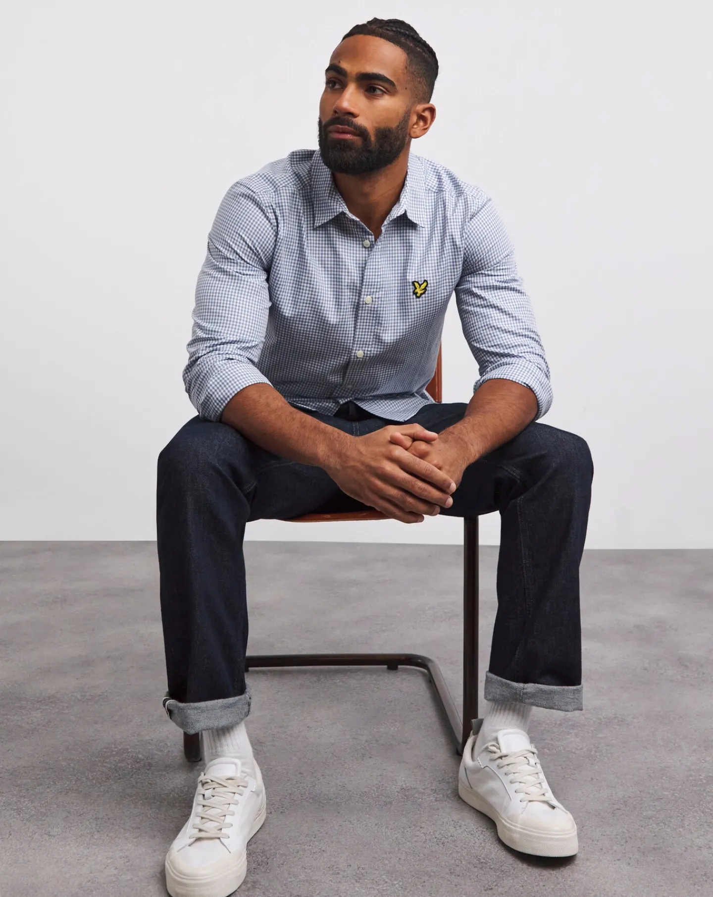Lyle & Scott Lyle & Scott Short Short Sleeve Blue Oxford Shirt