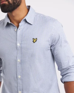 Lyle & Scott Lyle & Scott Short Short Sleeve Blue Oxford Shirt