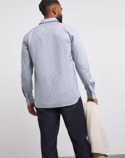 Lyle & Scott Lyle & Scott Short Short Sleeve Blue Oxford Shirt