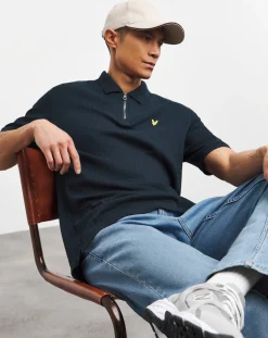 Lyle & Scott Lyle & Scott Textured Stripe Neck Polo