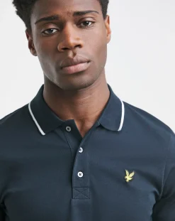 Lyle & Scott Lyle & Scott Tipped Short Sleeve White Polo Shirt