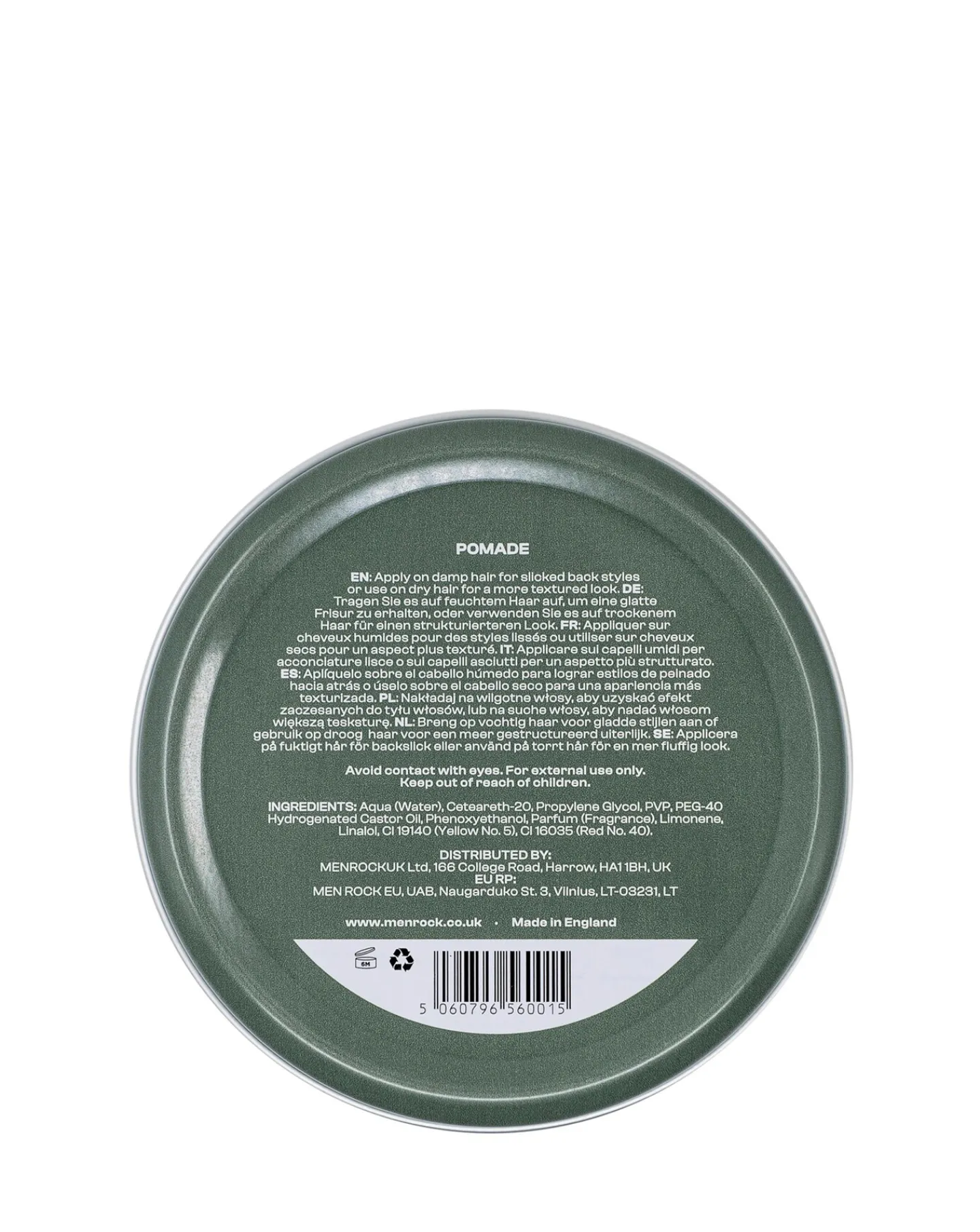 Men Rock Pomade - High Hold, Medium Shine, 90ml