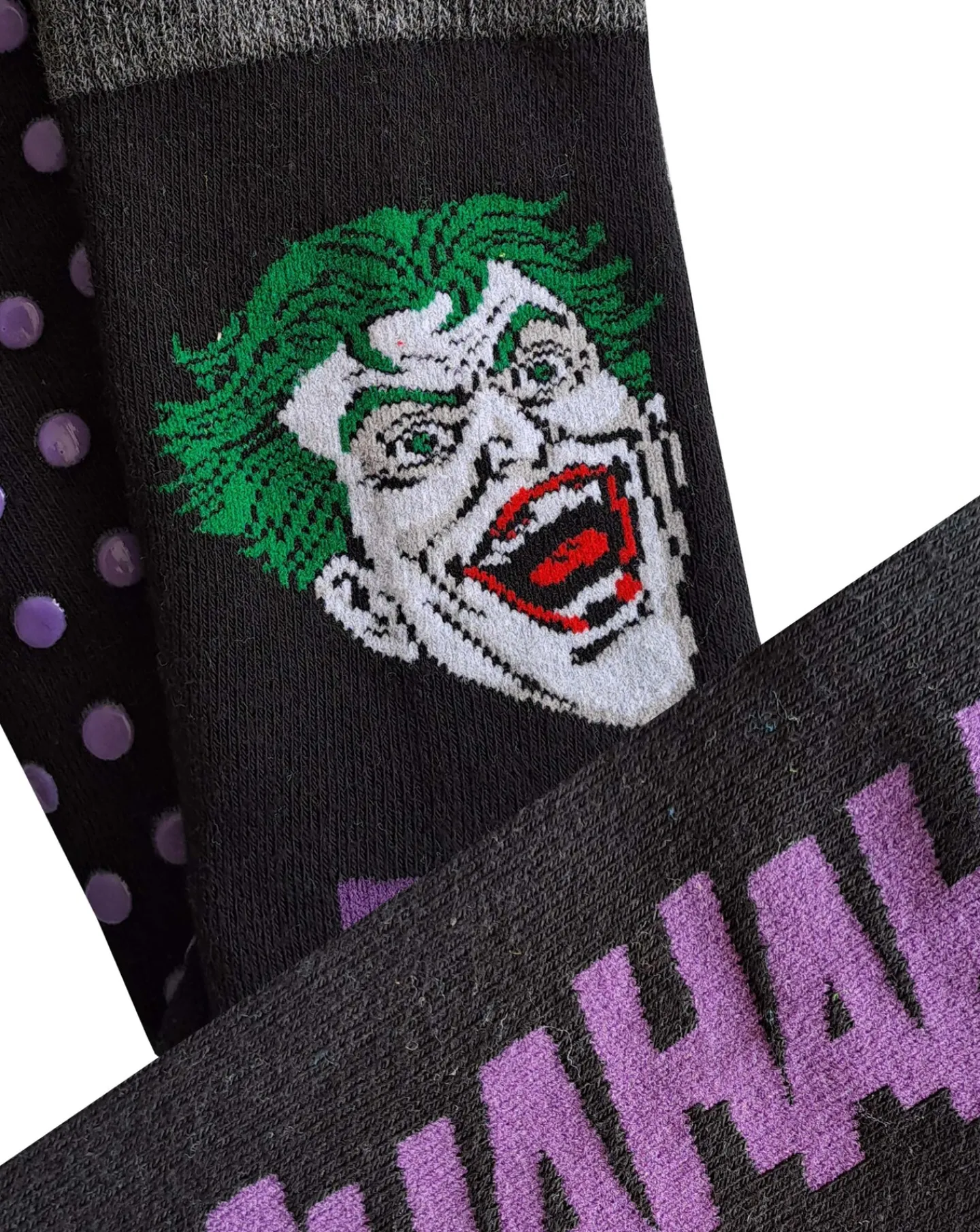 Licence Mens 2pk Batman & Joker Slipper Sock