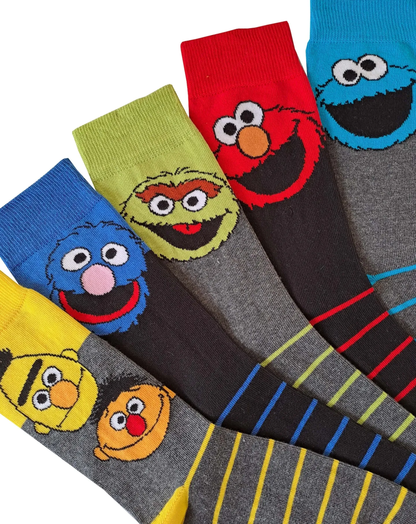 Licence Mens 5pk Sesame St Socks