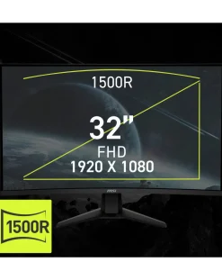 MSI MAG 32C6X 31.5in FHD VA 250Hz 1ms Curved Gaming Monitor
