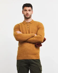 Jacamo Lambswool Long Sleeve Polo