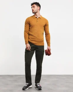 Jacamo Lambswool Long Sleeve Polo