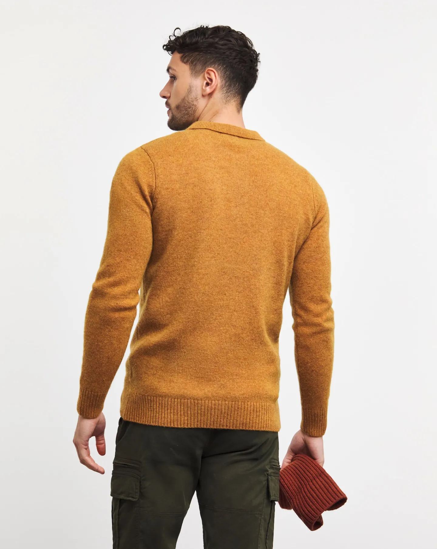 Jacamo Lambswool Long Sleeve Polo