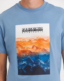 Napapijri Blue Graphic T-Shirt