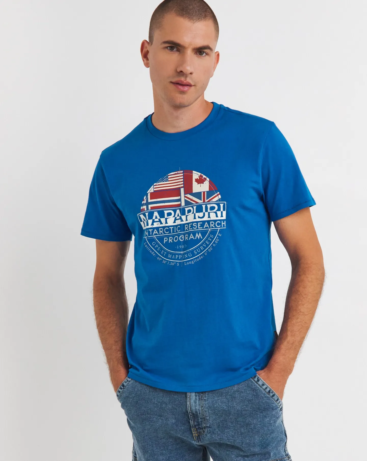 Napapijri Turin Flag Logo T-shirt