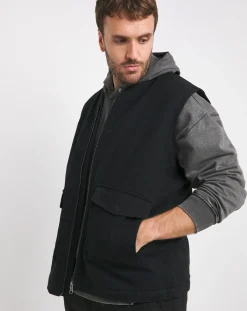 Jacamo Navy Borg Lined Gilet