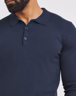Jacamo Cotton Long Sleeve Polo