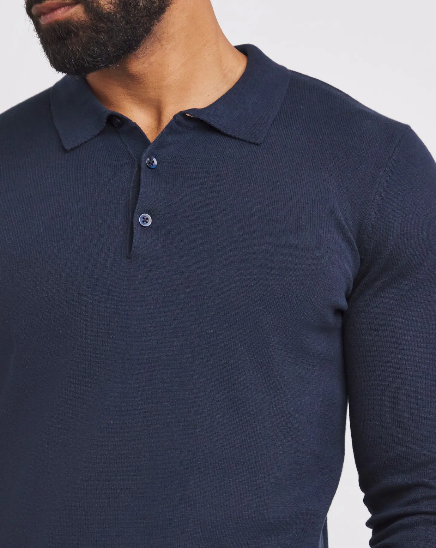 Jacamo Cotton Long Sleeve Polo