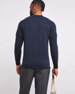 Jacamo Cotton Long Sleeve Polo