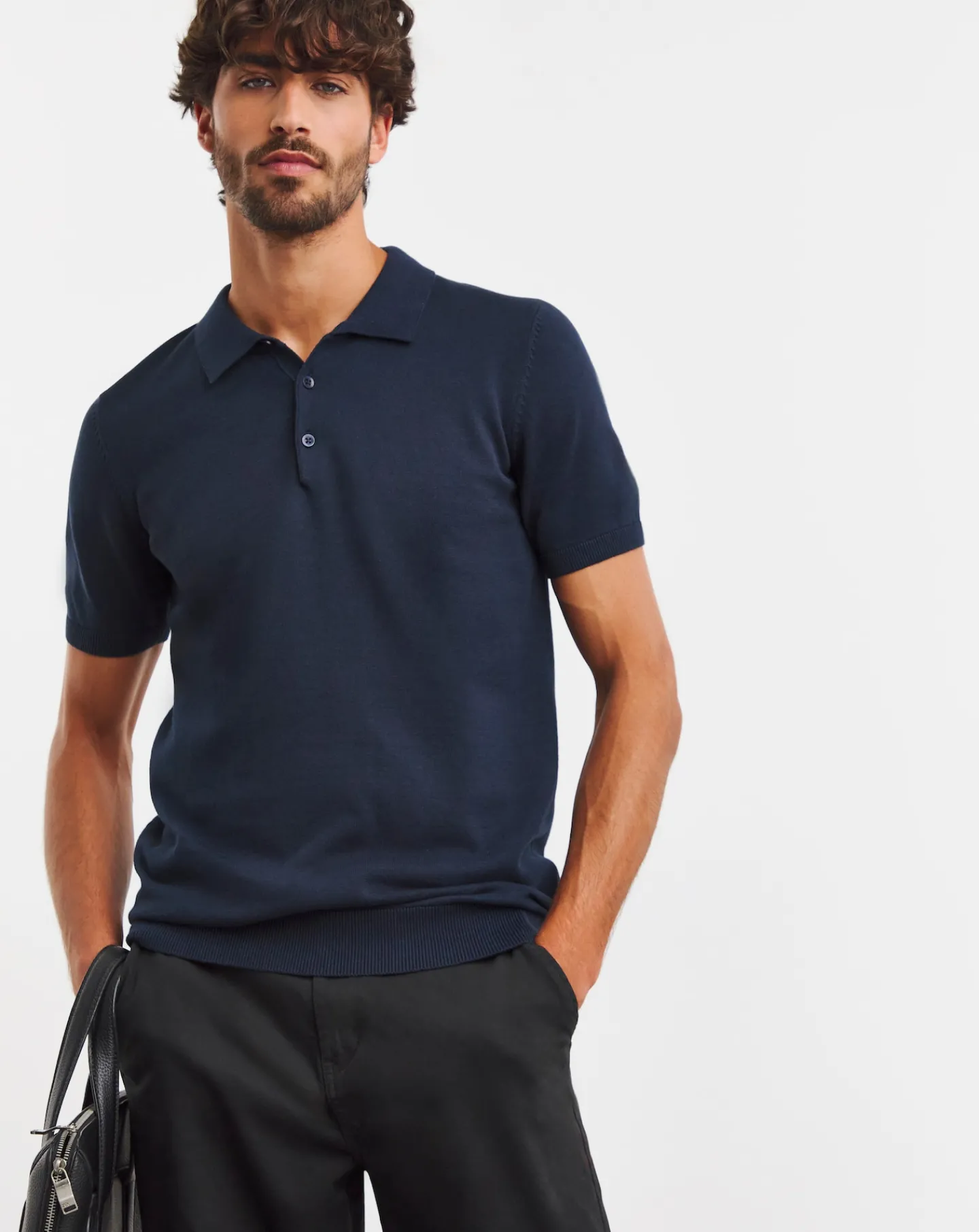 Jacamo Cotton Short Sleeve Knit Polo