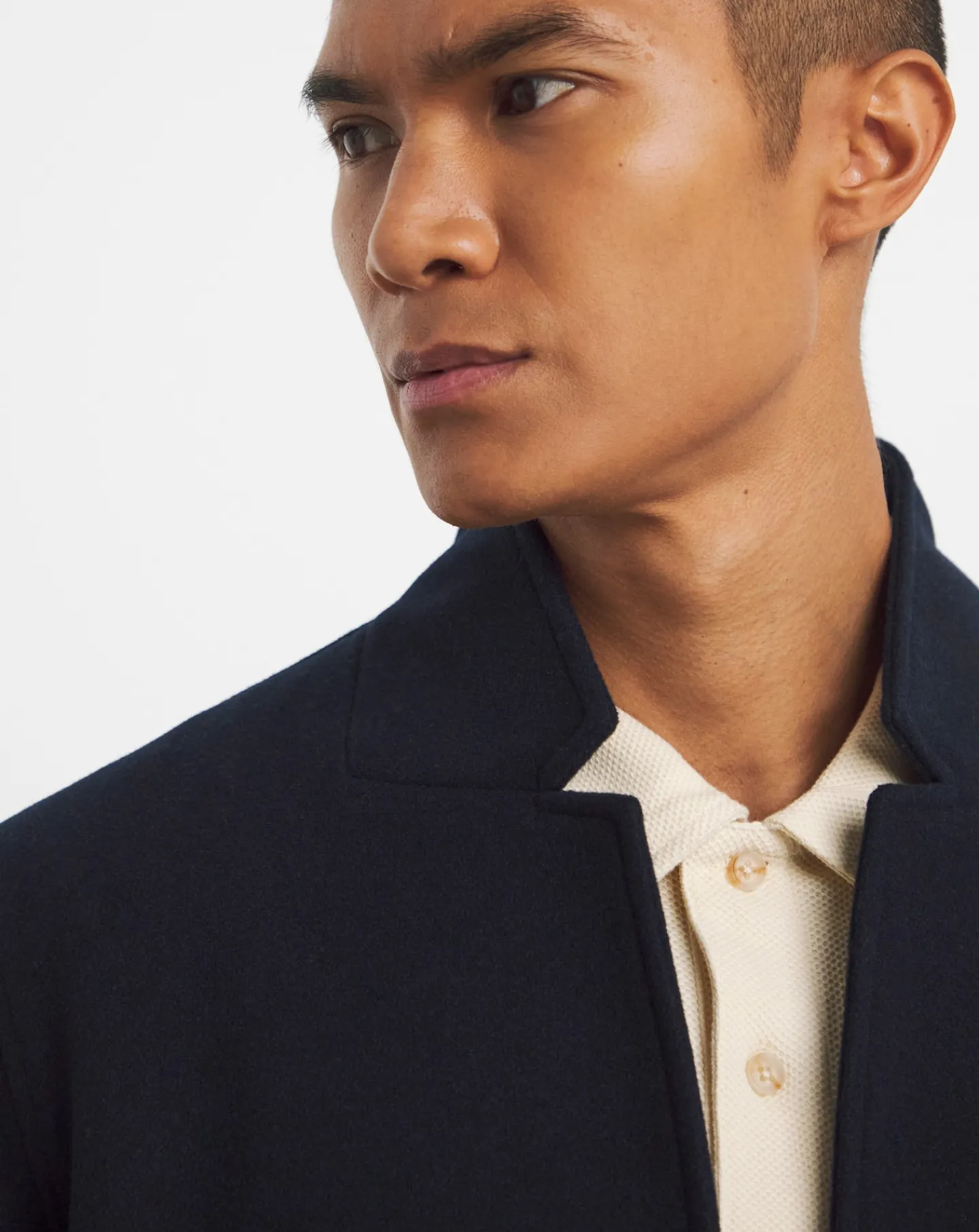 Jacamo Faux Wool Turn Up Collar Coat