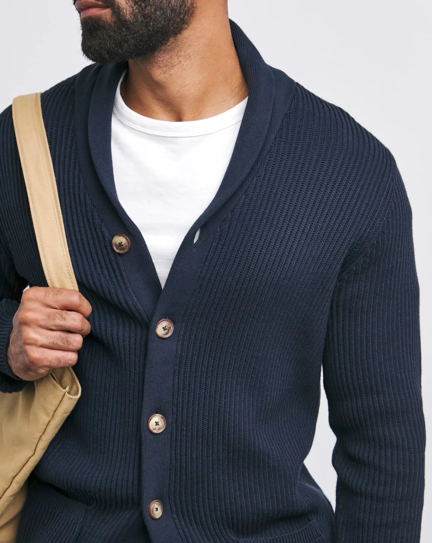 Jacamo Fisherman Shawl Neck Cardigan