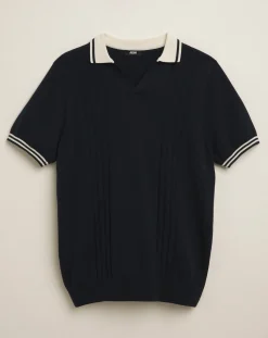 Jacamo Open Neck Knitted Polo