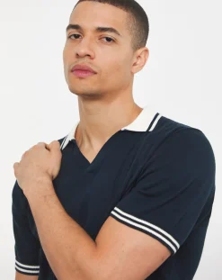 Jacamo Open Neck Knitted Polo