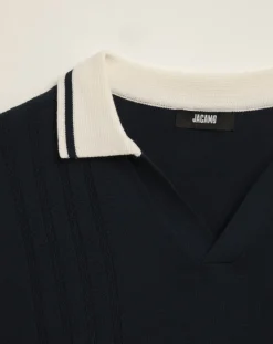 Jacamo Open Neck Knitted Polo