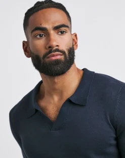 Jacamo Revere Collar Long Sleeve Polo