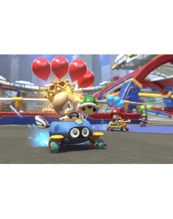 Nintendo Switch OLED Neon Blue & Red Console - Switch Mario Kart 8 Deluxe Bundle