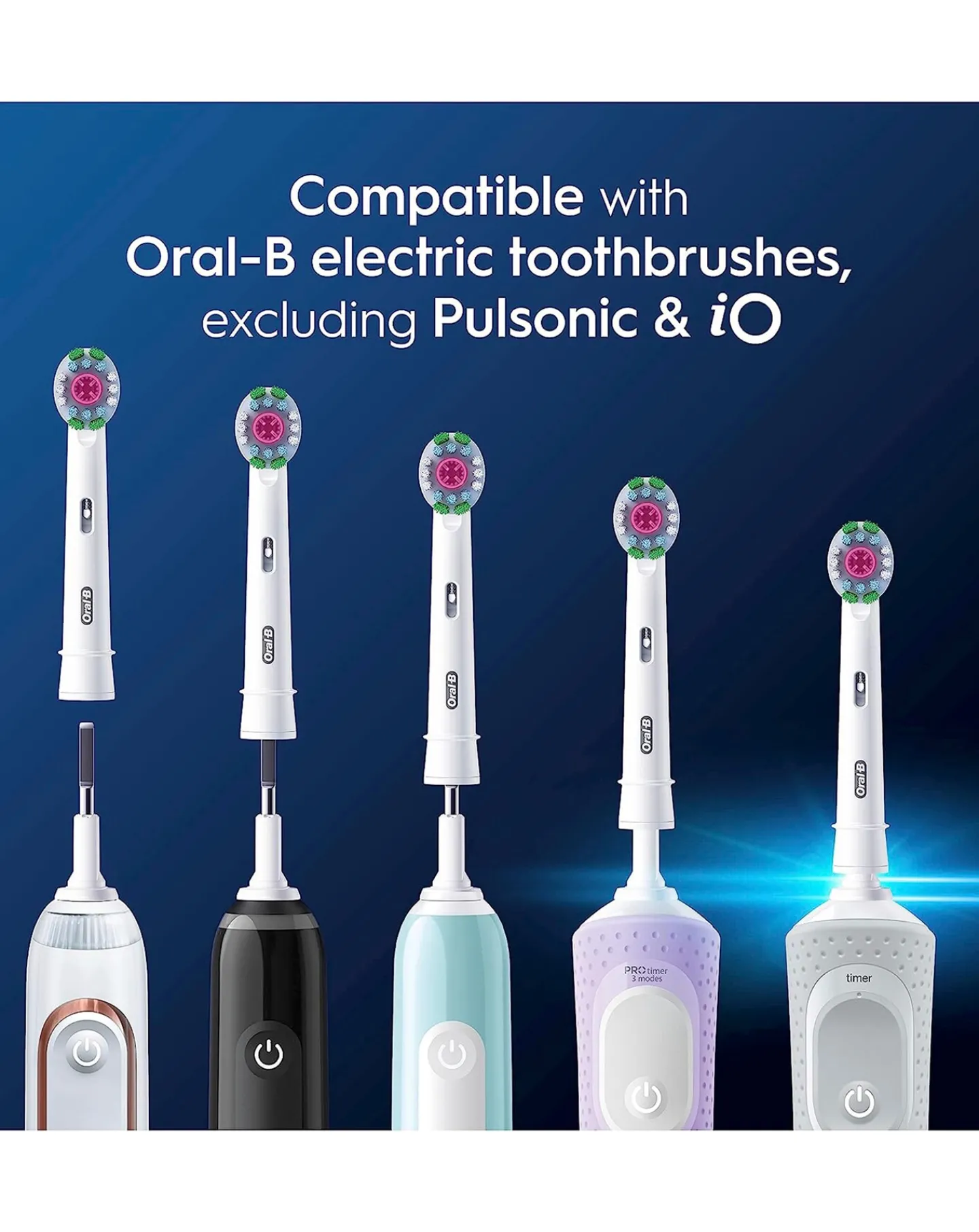 Oral B Oral-B 3D White Toothbrush Heads, 4 pack