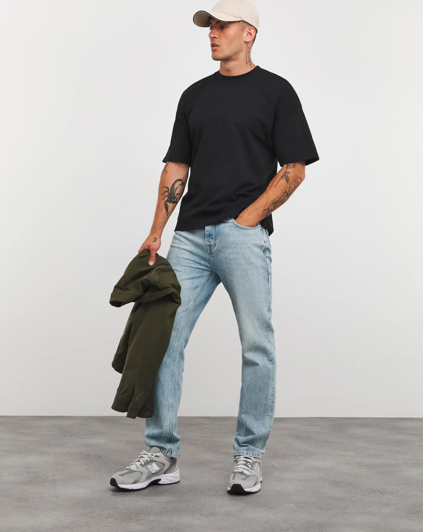Jacamo Oversized Heavyweight Crew Neck T-Shirt Reg
