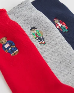 Polo Ralph Lauren 3 Pack Gift Box Bear Socks