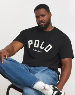 Polo Ralph Lauren Black Arched Varsity Logo T-Shirt
