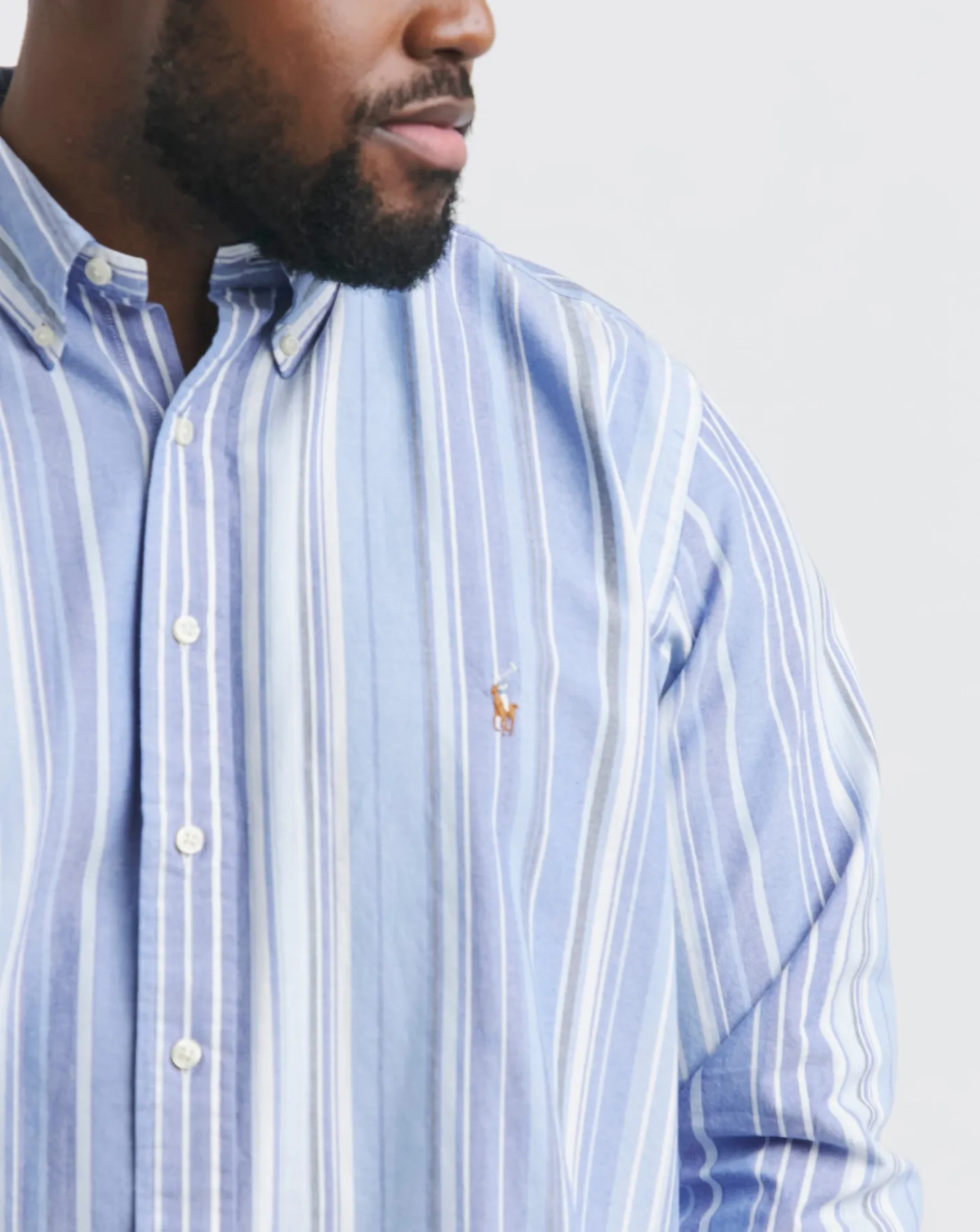 Polo Ralph Lauren Blue Striped Oxford Shirt