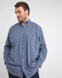 Polo Ralph Lauren Dark Blue Check Stretch Poplin Shirt
