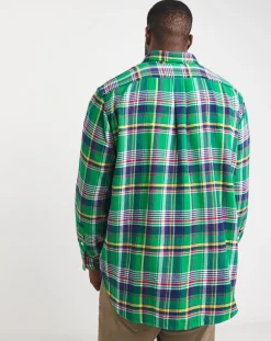 Polo Ralph Lauren Green Checked Brushed Flannel Shirt