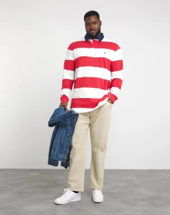 Polo Ralph Lauren Red Striped Rugby Polo