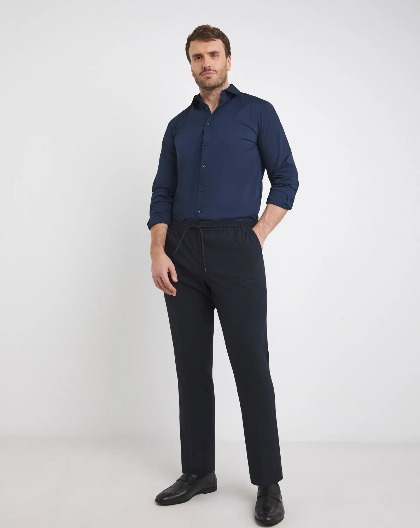 Jacamo Polyester Blend Stretch Travel Shirt