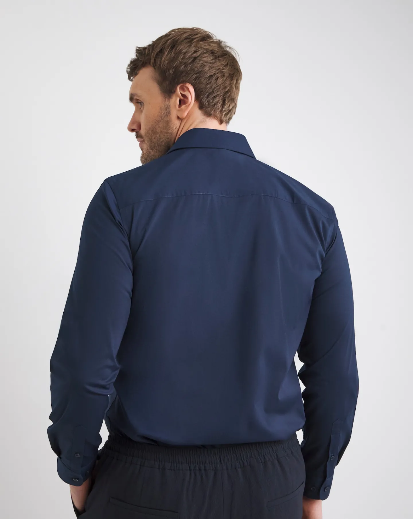 Jacamo Polyester Blend Stretch Travel Shirt