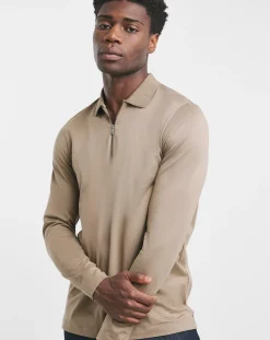 Jacamo Premium 100% Mercerised Zip Polo
