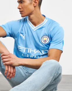 Manchester City|Puma PUMA Manchester City FC 2023/24 Short Sleeve Home Jersey