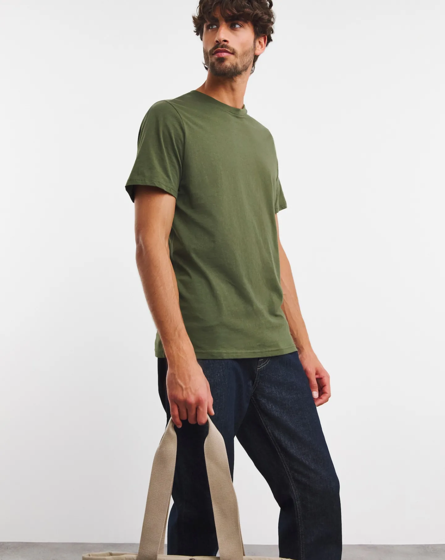 Jacamo Pure Cotton Crew Neck T-Shirt Long