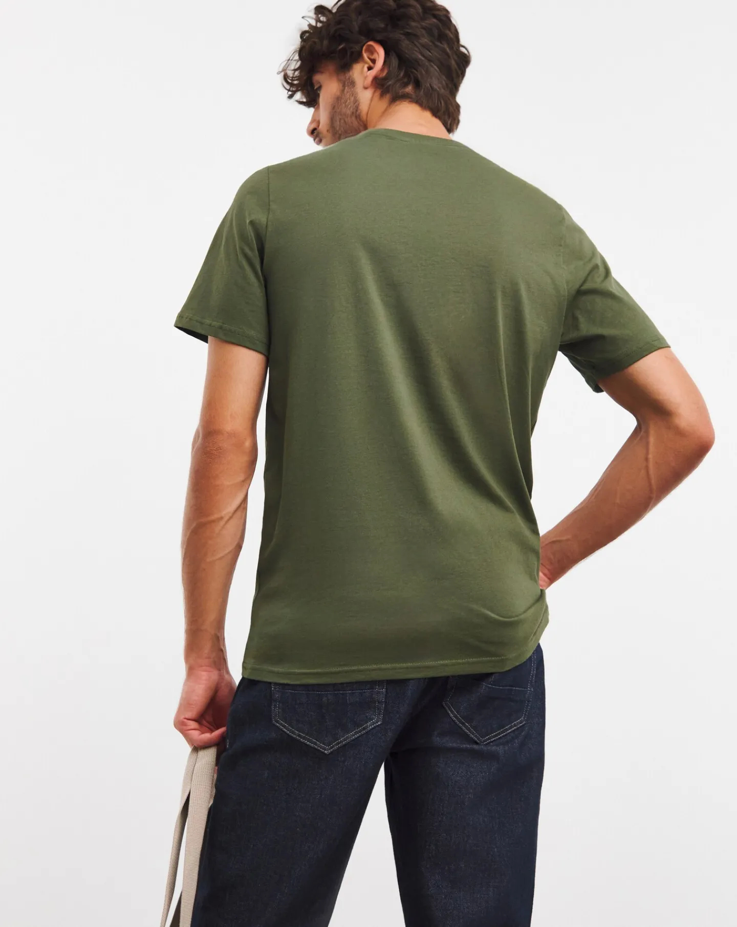 Jacamo Pure Cotton Crew Neck T-Shirt Long