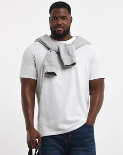 Jacamo Pure Cotton Crew Neck T-Shirt Extra Long