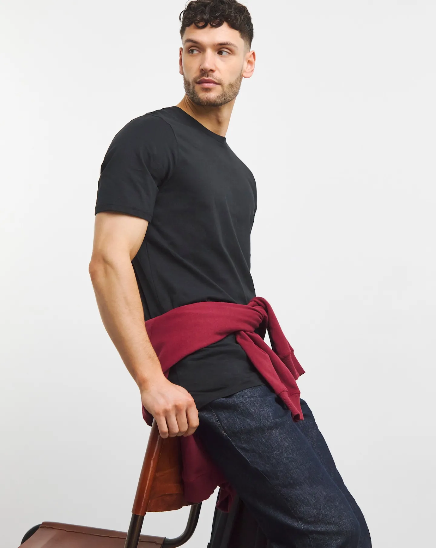 Jacamo Pure Cotton Crew Neck T-Shirt Extra Long