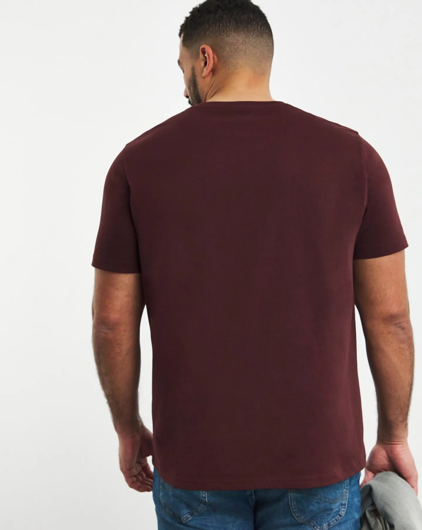 Jacamo Pure Cotton Crew Neck T-Shirt Long